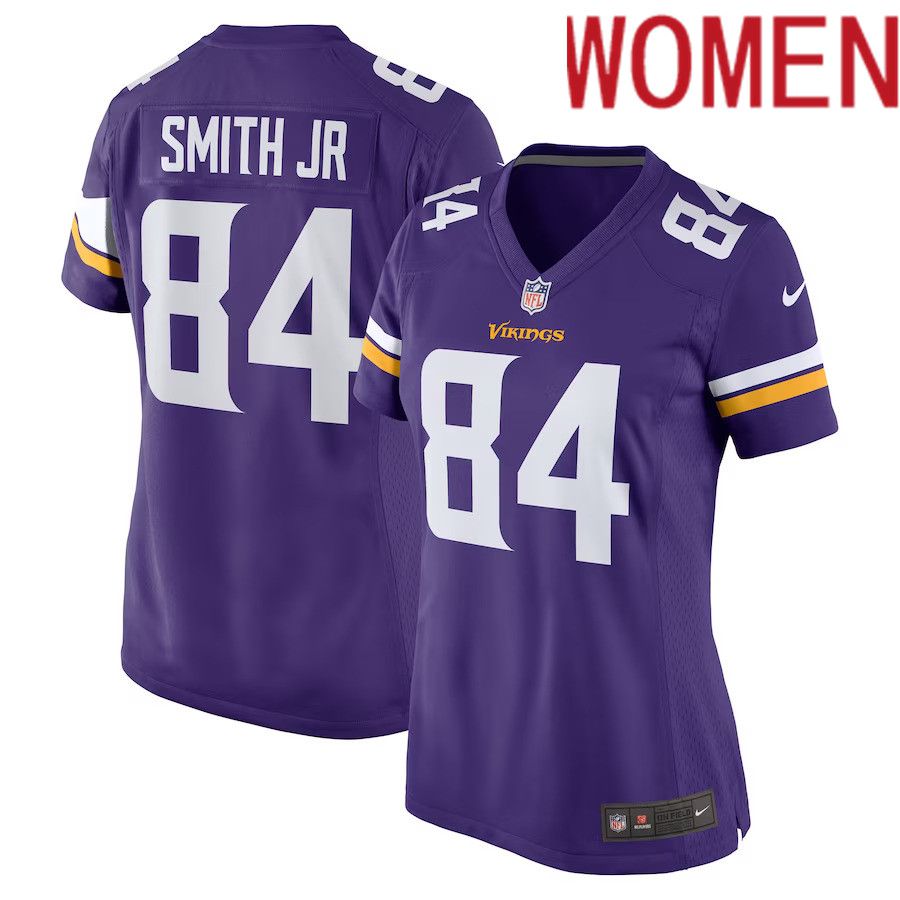Women Minnesota Vikings 84 Irv Smith Jr. Nike Purple Game NFL Jersey